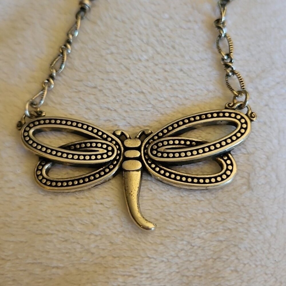 Brighton Silver Dragonfly Necklace